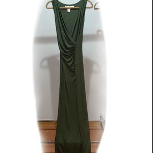 Army green maxi dress